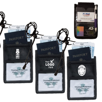 8 Function Tradeshow Bagdeholder, Neck Wallet, and Travel Passport and Boarding Pass Holder